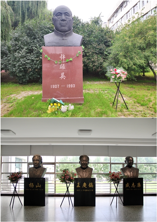 公司师生向先生铜像敬献鲜花